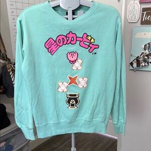 Kirby Graphic vintage Women's Crew Neck Sweater - Light Green